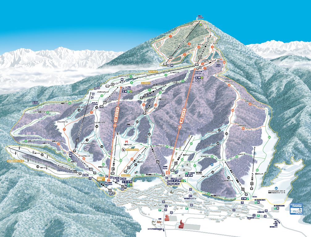 ゲレンデマップ おすすめコース 野沢温泉スキー場